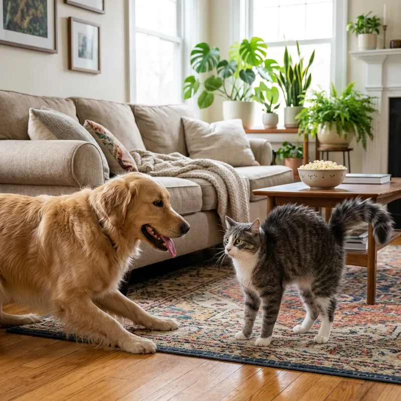 Cat Fighting with Dog: A Playful Showdown Cat Fighting with Dog: A Playful Showdown