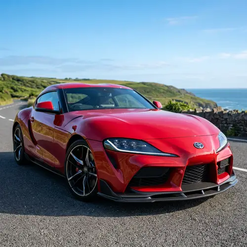 Toyota Supra High-Performance Sports Car Closeup Image