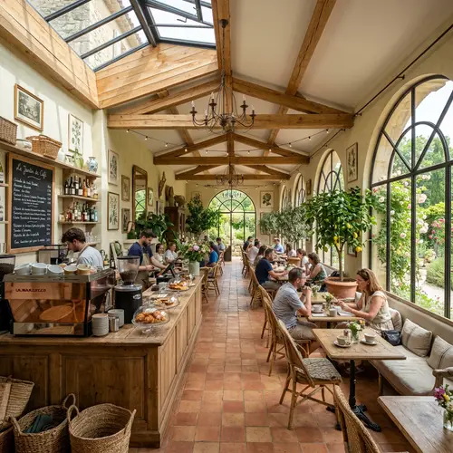 Charming French Country Coffee Shop Design Project