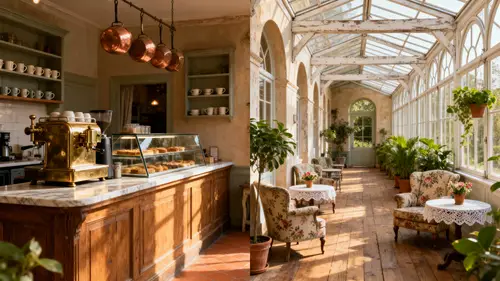 Charming French Country Coffee Shop Design Project