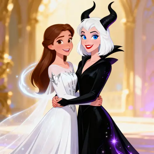 Enchanting Disney-style Illustration of Friendship