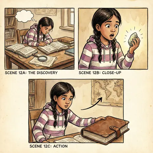 Young Hispanic Girl Absorbed in Study at Desk