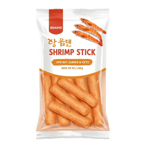 Simple and Easy Shrimp Stick Package Design