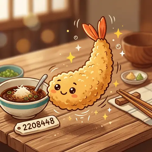 Simple Animated Shrimp Tempura Design