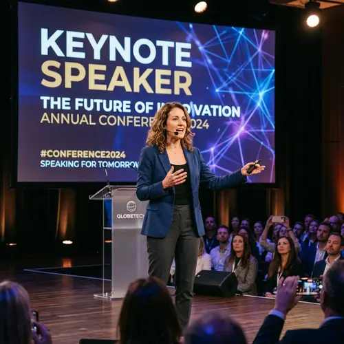 Keynote Speaker on Stage: Inspiring Audiences