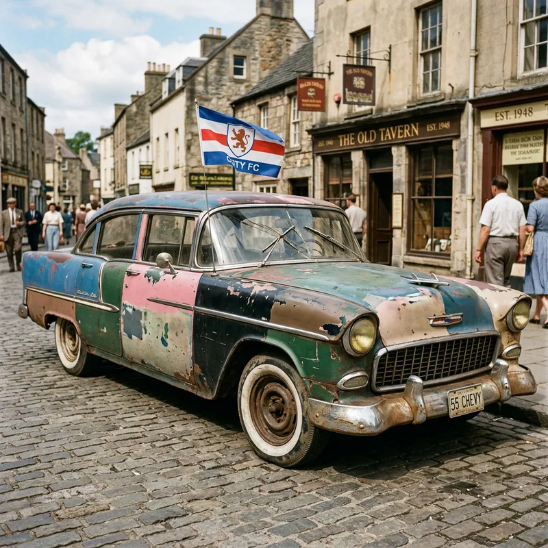 Vintage 1950s Car in Colorful Glory