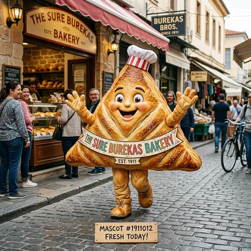 Burekas Pastry Mascot - Fun Food Character