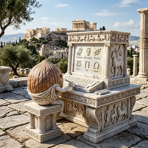 Ancient Greek Style Hazelnut Computer Art