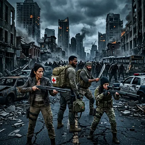 Post-Apocalyptic Survival Team Faces Zombie-like Swarm