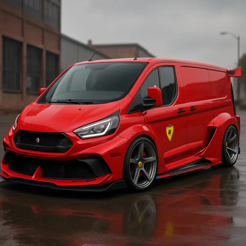 Ferrari Ford Transit MK8 Hybrid Car Modification