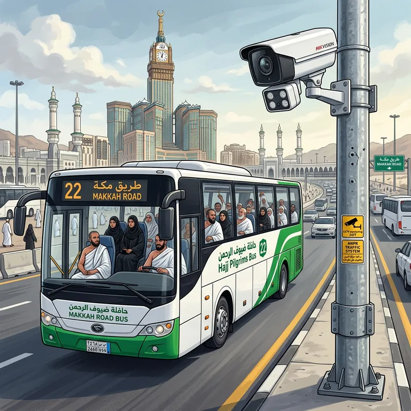 Modern Industrial Design: Bus Scene on Makkah Road
