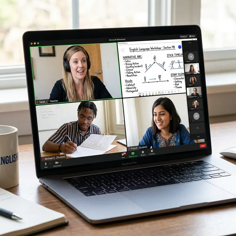 Interactive Online English Classroom with Diverse Participants