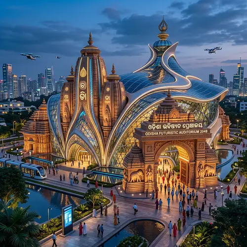 Futuristic Auditorium with Odisha Architecture