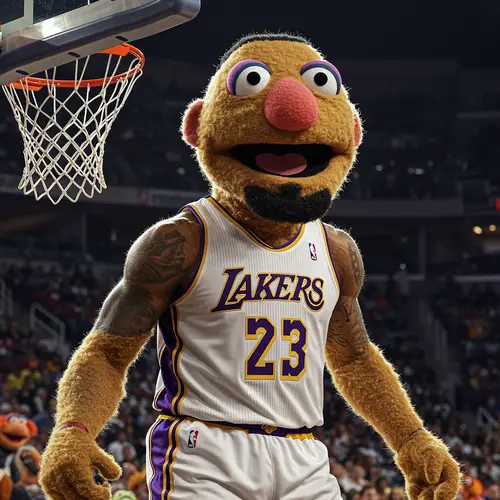 LeBron James as a Muppet - Creative Artwork