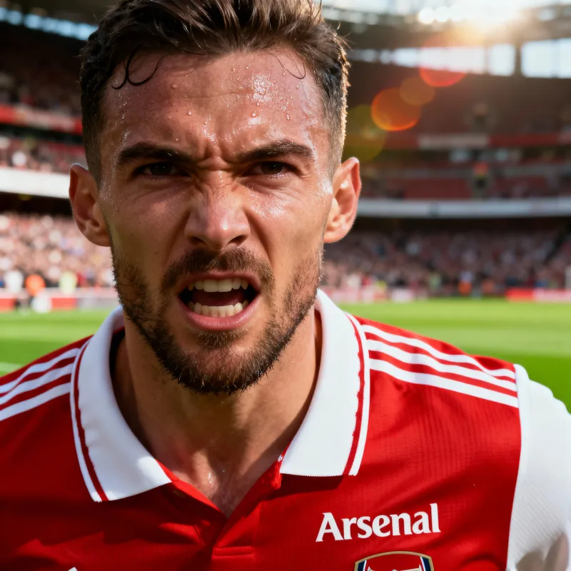 Ultra Realistic Arsenal Football Player Close-Up