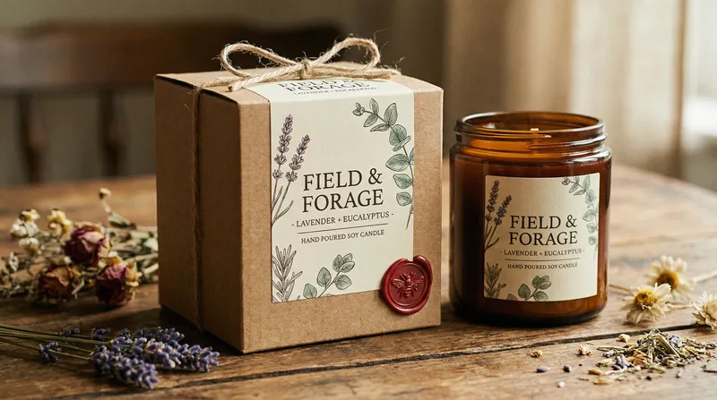 Vintage Candle Packaging Design & Aesthetic