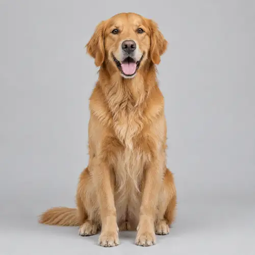 Happy Golden Retriever Photo - Studio Quality