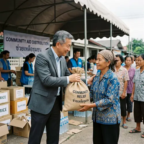 Empowering Leadership: Asian Leader Helping Others