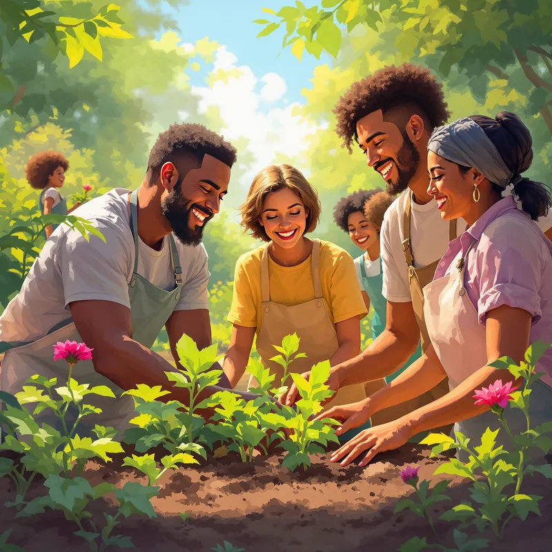 Joyful Collaboration in a Community Garden Joyful Collaboration in a Community Garden