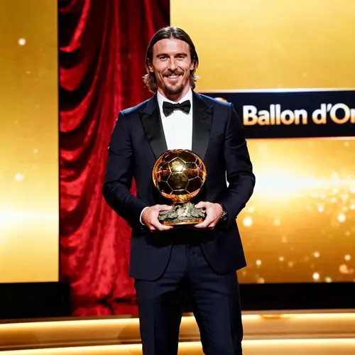 Christian Bale at Ballon d'Or Stage