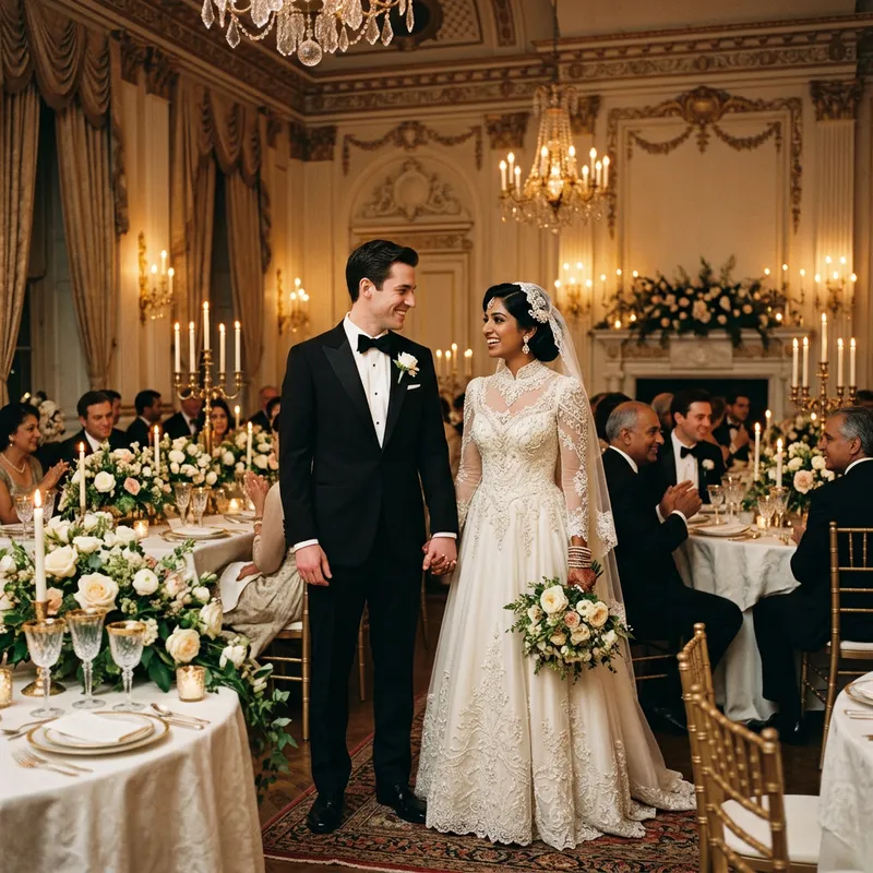 Vintage Glamour Wedding Inspiration with Multicultural Couple