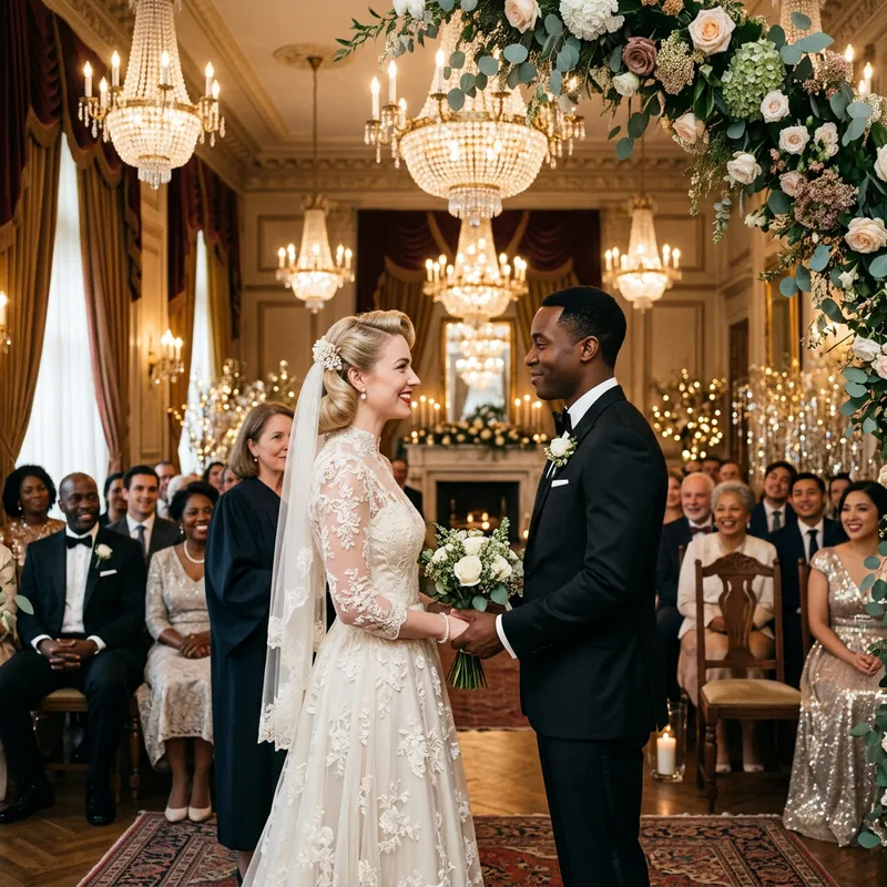 Vintage Glamour Wedding Inspiration Image