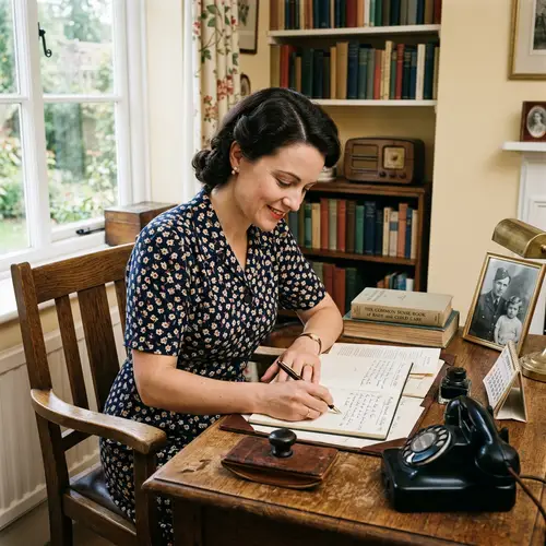 Married Woman at Desk: Balancing Work and Life