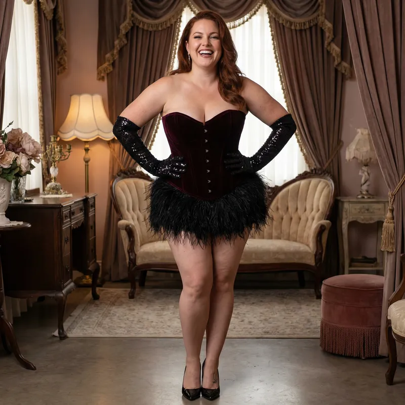 Empowering Burlesque Photography of a Confident Woman