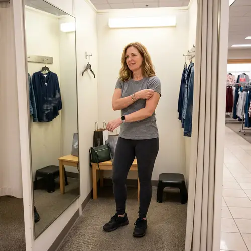 Stylish Divorced Woman in Yoga Gear