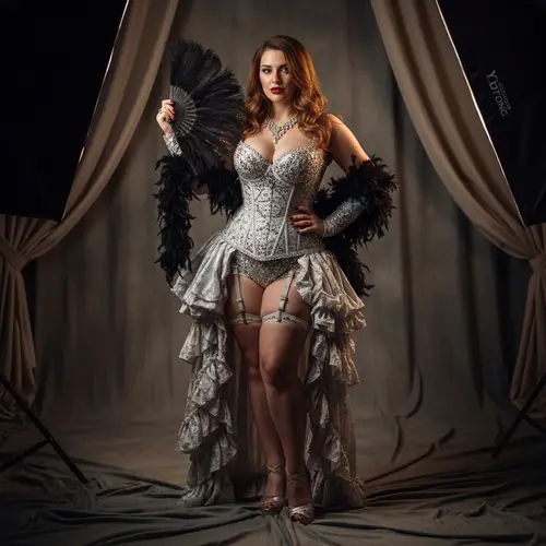 Empowering Burlesque Photography of a Confident Woman