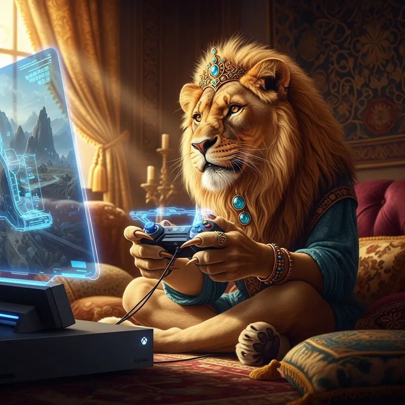 Lioness Plays Xbox: Fun Animal Moments