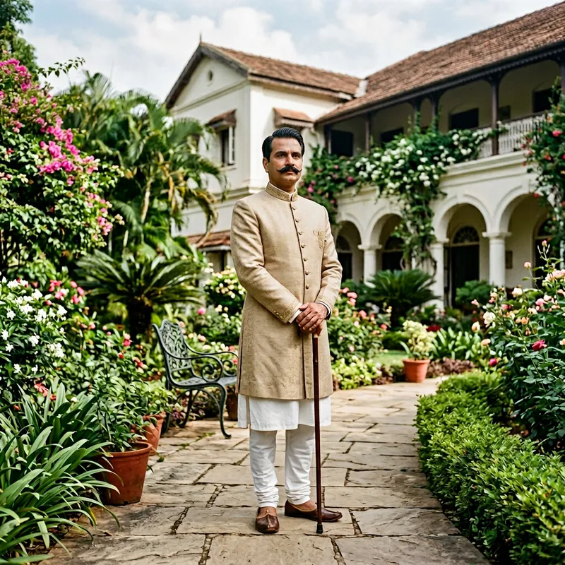 Quaid-e-Azam Portrait in Colonial Estate Quaid-e-Azam Portrait in Colonial Estate