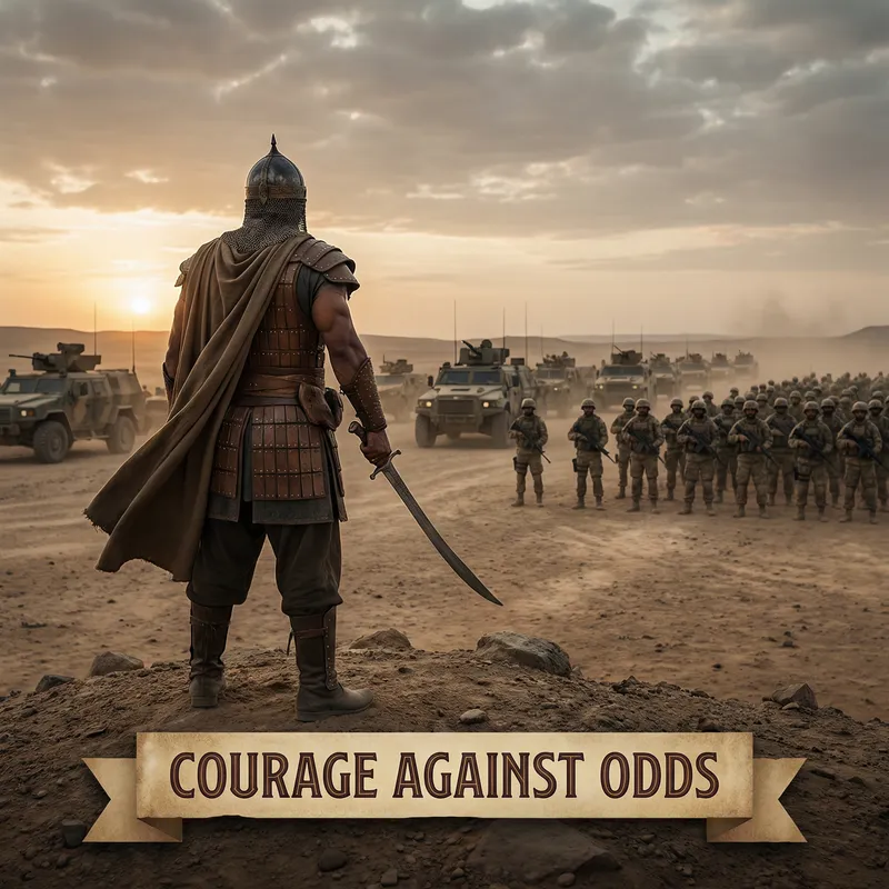 Courageous South Asian Soldier Faces Modern Middle-Eastern Army