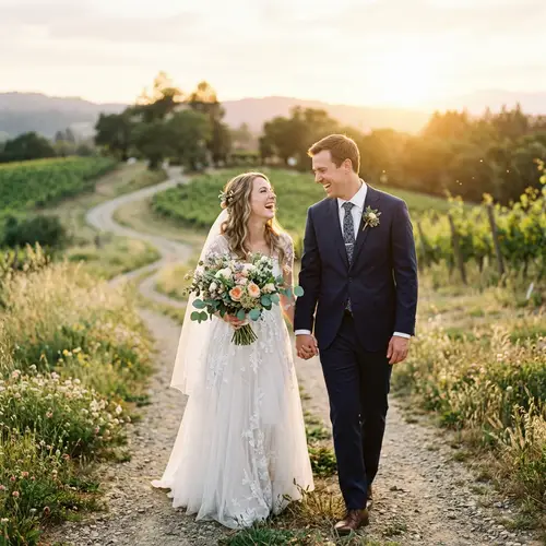 Elegant Golden Hour Wedding Photography