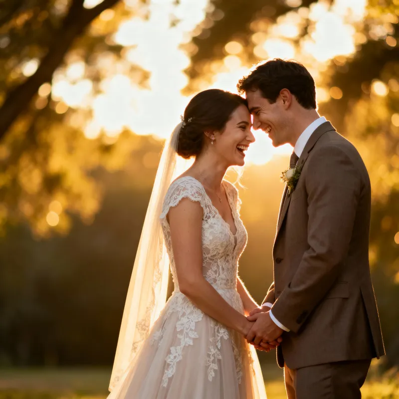 Elegant Golden Hour Wedding Photography