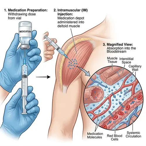 Parenteral Medication Absorption: Illustration of Pharmaceutical Journey