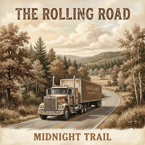 Old-School 18-Wheeler Album Cover Design