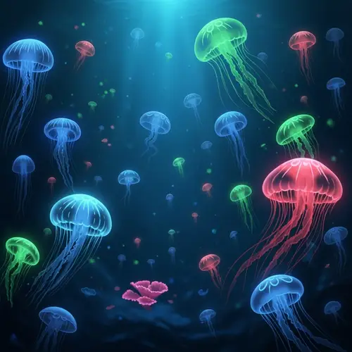 Glowing Jellyfish: Ethereal Underwater Fantasy Art