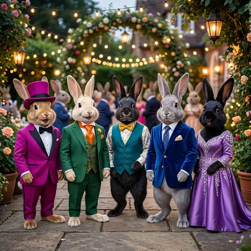 Dapper Rabbits Showcase Style and Elegance
