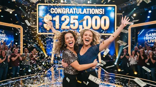 Exciting $125,000 Game Show Winner Celebration