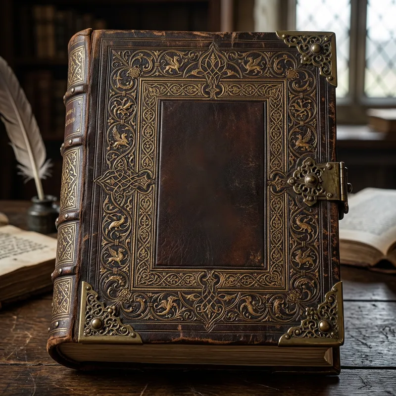 Intricately Designed Medieval Book Cover | Mystery in the Middle