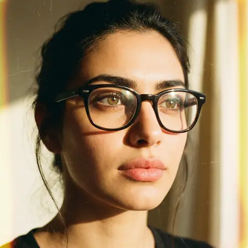 Elegant Close-Up of a Middle Eastern Beauty