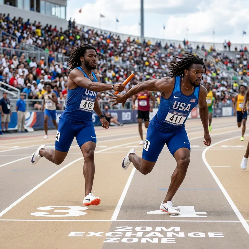 Relay Race Baton Handoff: Capture the Moment