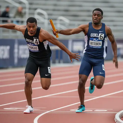 Relay Race Baton Handoff: Capture the Moment