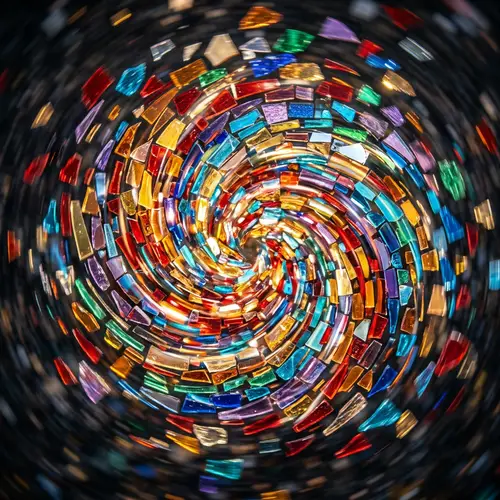 Vibrant Mosaic Spinning | Colorful Abstract Art