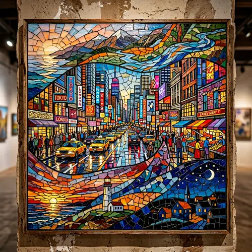 Captivating Abstract Mosaic Artwork | Diverse Moments & Colors