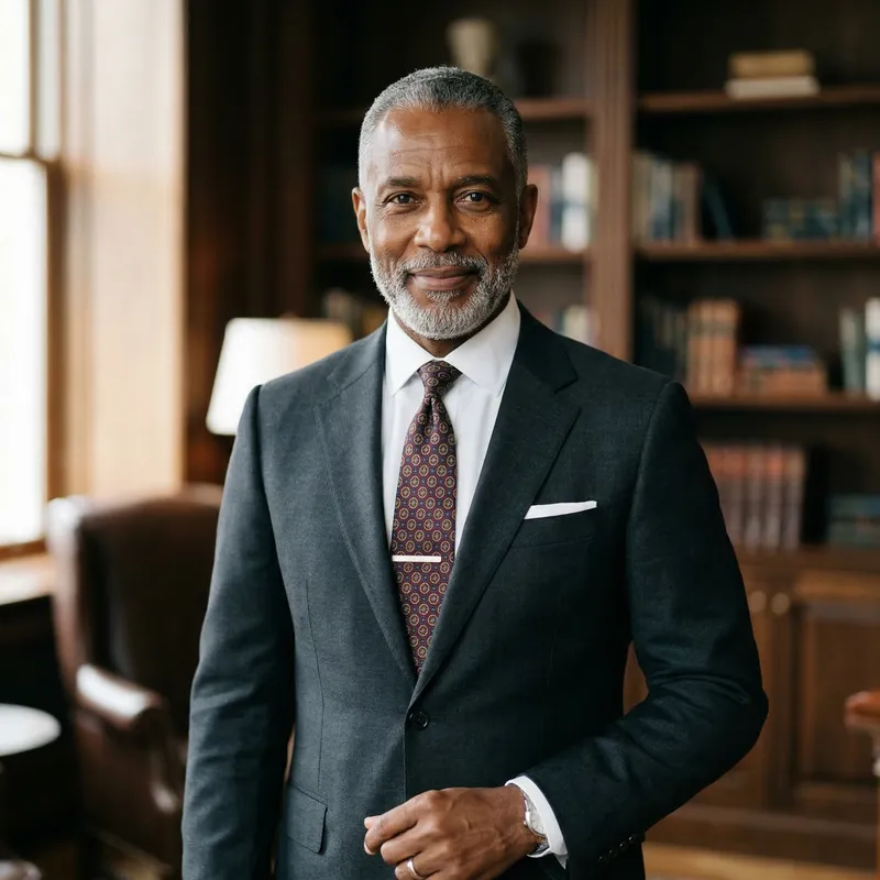 Portrait of a Distinguished African Man in Formal Attire