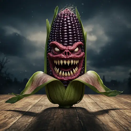Evil Corn Cob - Spooky and Fun