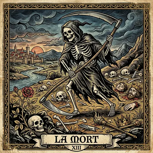 Marseille Tarot Death Card: Grim Reaper and Symbolism