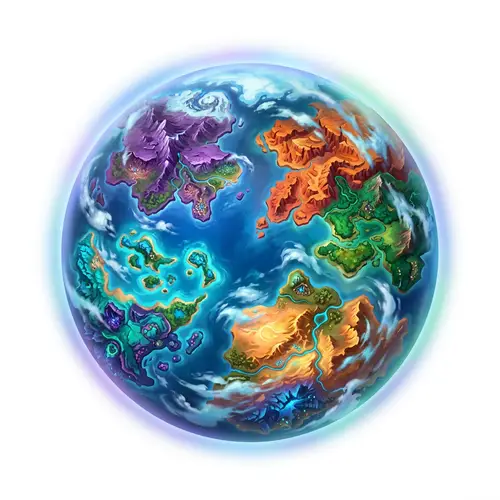 Exotic Planet Illustration: Vibrant Colors & Unique Terrain